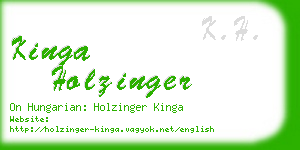 kinga holzinger business card